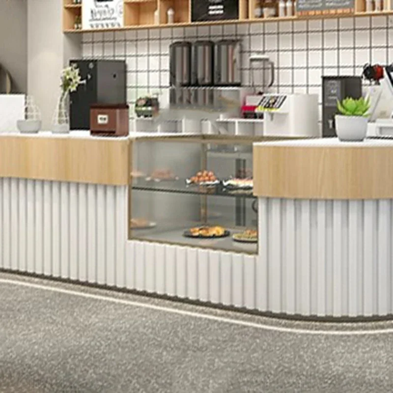 Modern Luxury Reception Desk Bar Counter Front Desk Checkout Cafe Pulpitos Churches Glass Pulpito Party Recepcion Wave