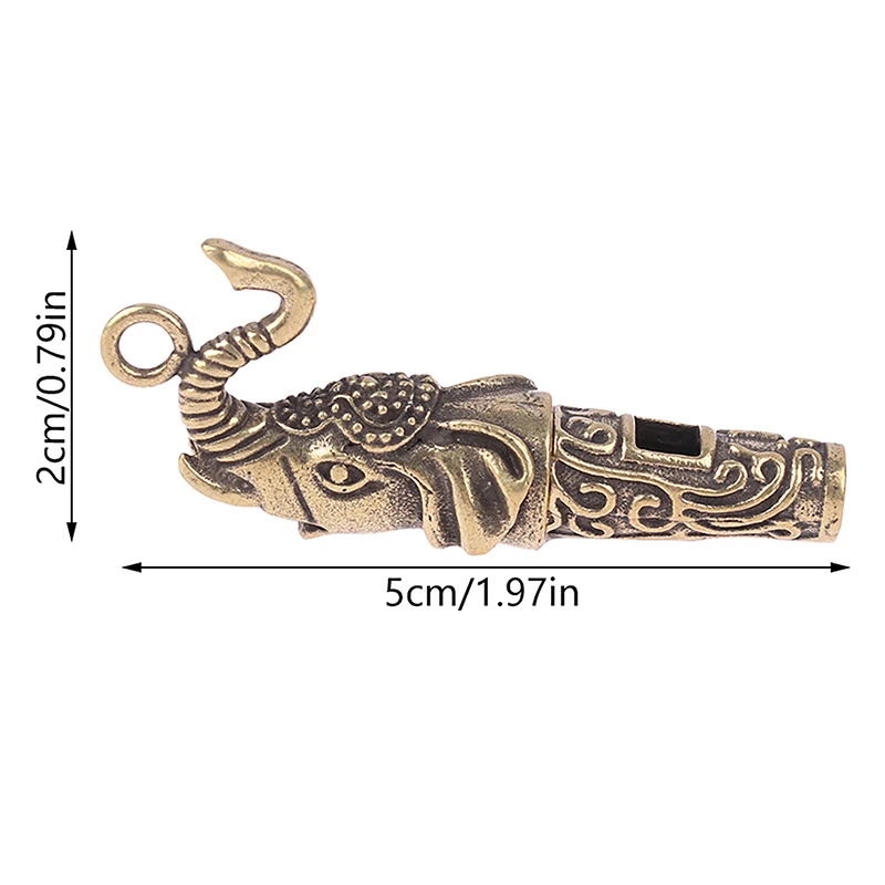 Brass Metal Treble Training Wilderness Survival Pendant Elephant Whistle Antique Keychain Outdoor Survival Whistle whistle keychain survival whistle metal whistle 1Pc 5.0*2.0cm