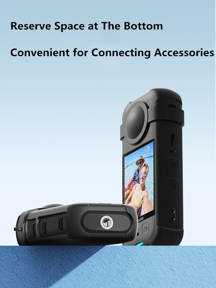 Description Picture 4 of itemFor Insta360 X4 X3 Soft Silicone Lens Protective Cover Panorama Camera Lens Cap Screen Protector For Insta360 X4 X3 Accessories