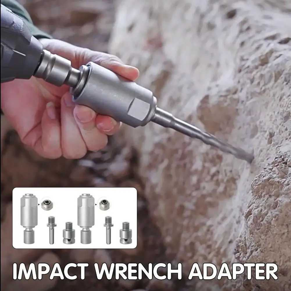 Adapter For Converting Impact Wrench To Electric Hammer SDS Max To SDS Plus Adapte Square Interface Use With Drill/Impact Wrench