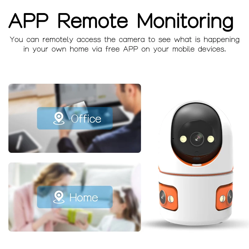 15MP WiFi Security Camera 360° PTZ Webcam AI Human Detection Baby monitor Cam10X Zoom Three Screen Three lens Smart Home Camera 6