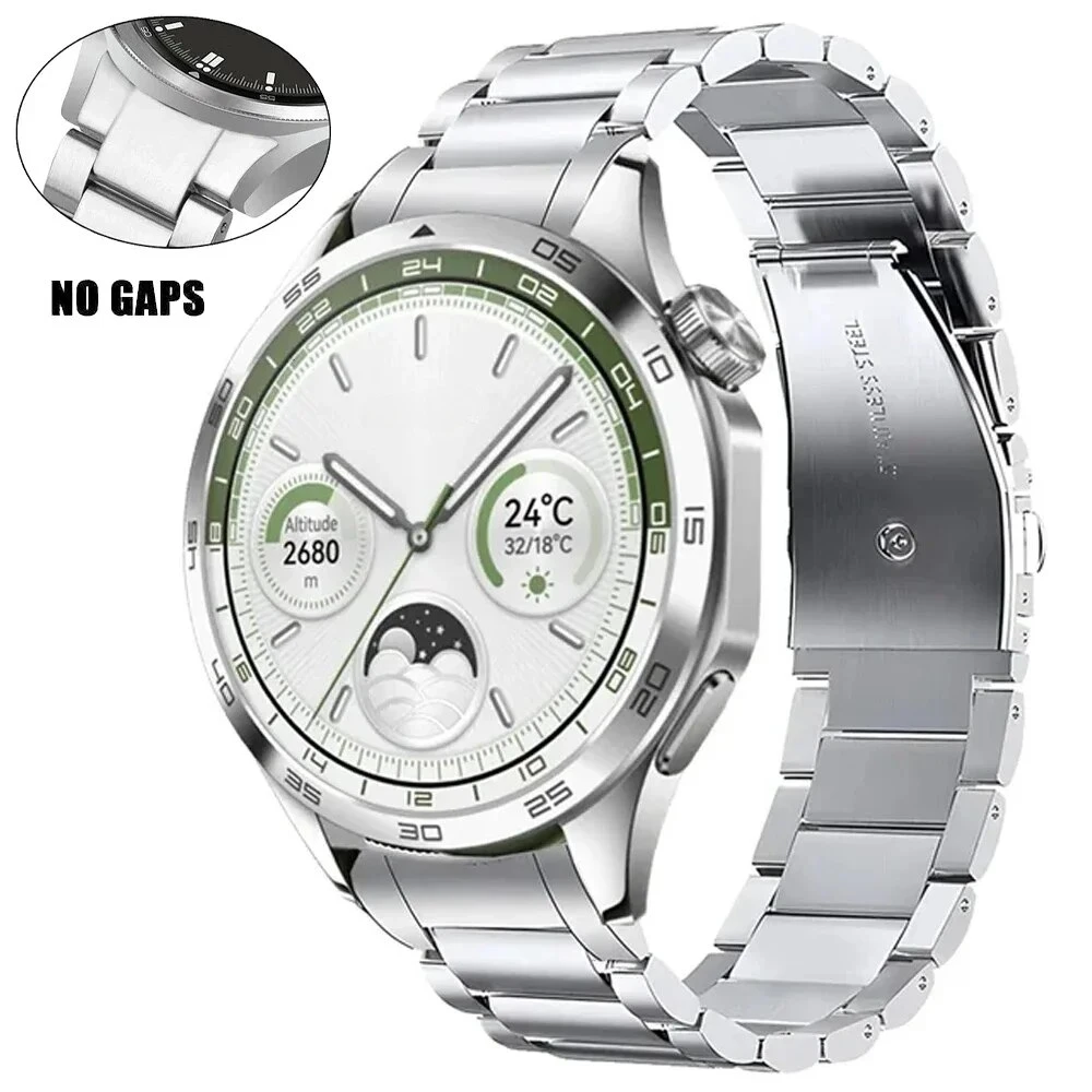 

Ремешок из нержавеющей стали для HUAWEI WATCH GT 4 46 мм, металлический сменный Браслет без зазора, 22 мм, аксессуары для наручных часов GT4