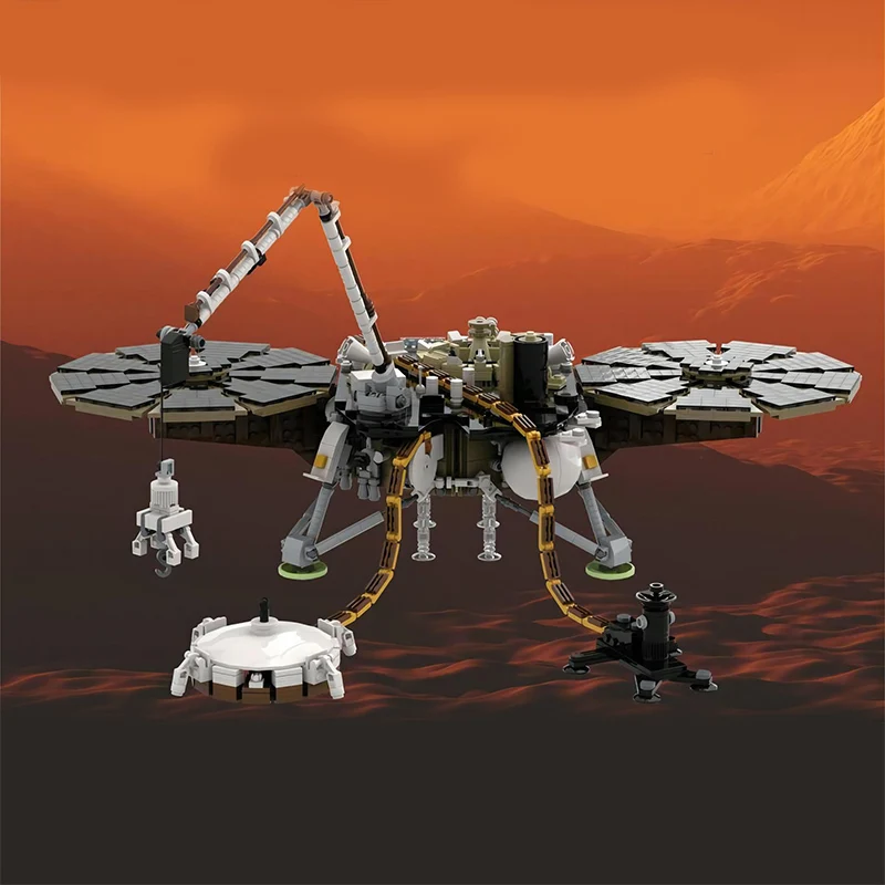 

MOC American Space Mars Exploration Detector Building Block Set Mars Lander Probe Bricks InSighted DIY Model Toy Birthday Gifts