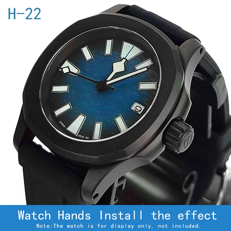 Watch Hands Set Green C3 Luminous Fits NH36 NH35 4R36 7S26
