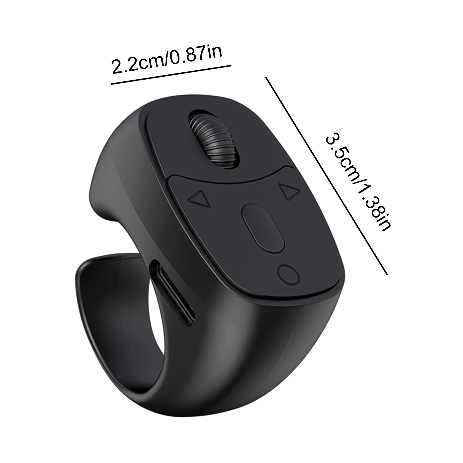 Bluetooth-Compatible 5.3 Remote Control Mouse Scrolling Ring Page Turner for Smartphones Wireless Camera Shutter Selfie Button