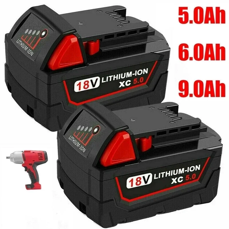 

Original 18V 6.0Ah/9.0Ah For Milwaukee M18 battery 48-11-1815 48-11-1850 2604-22 2604-20 2708-22 2607-22 power Tools Battery