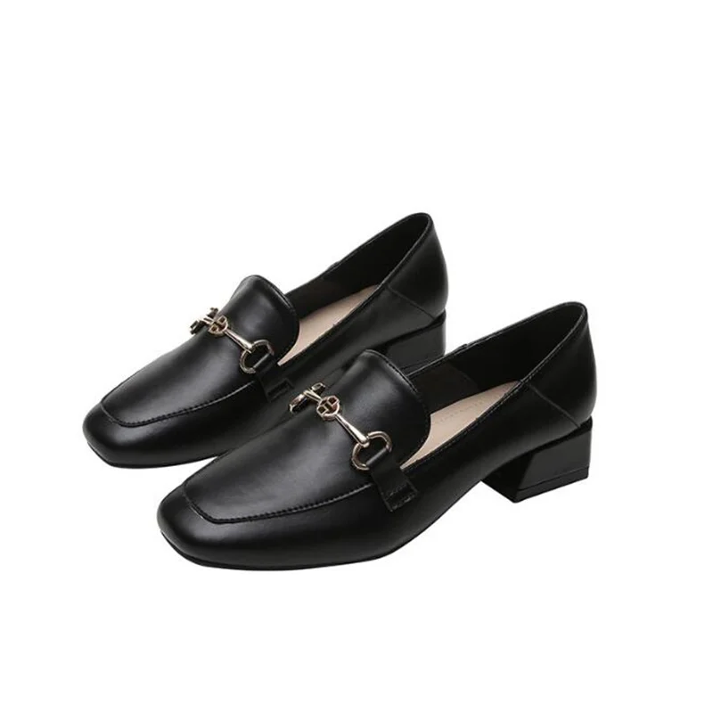 European and American Fashion Women's Shoes Retro Loaferflate Small Leather Shoes Light-mouthed Single Shoes Size 41 44 43