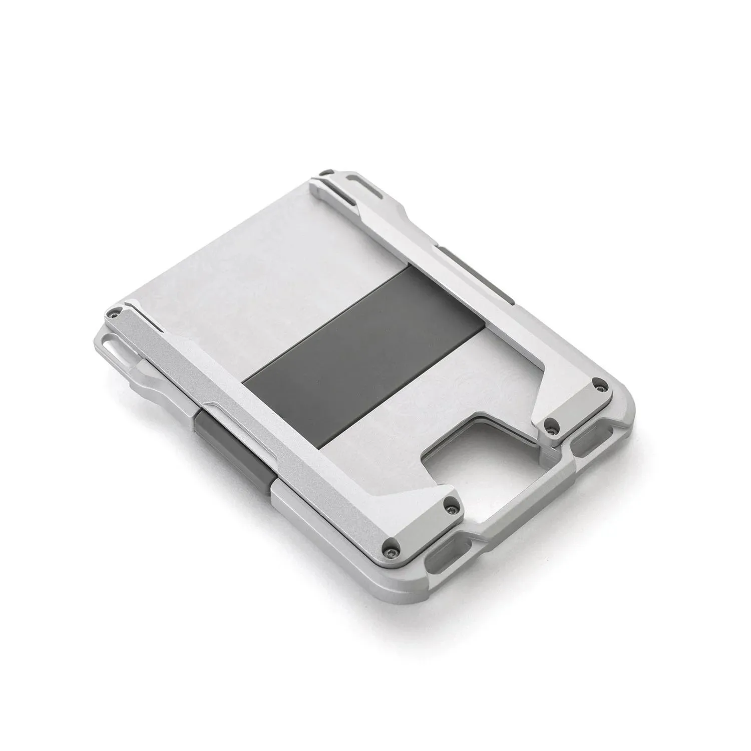 Slim Minimalist Wallet for Men-RFID Blocking-All-Metal, Jet Black