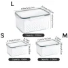 Refrigerator Storage Box Fresh Keeping Vegetable Fruit Plastic Sealed Boxes Drain Basket Fridge Kitchen Food Storage Container 6
