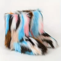 Y2K Fluffy Mid-calf Boots Winter Women Fashion Snow Boots Warm Cotton Shoes - Image 5
