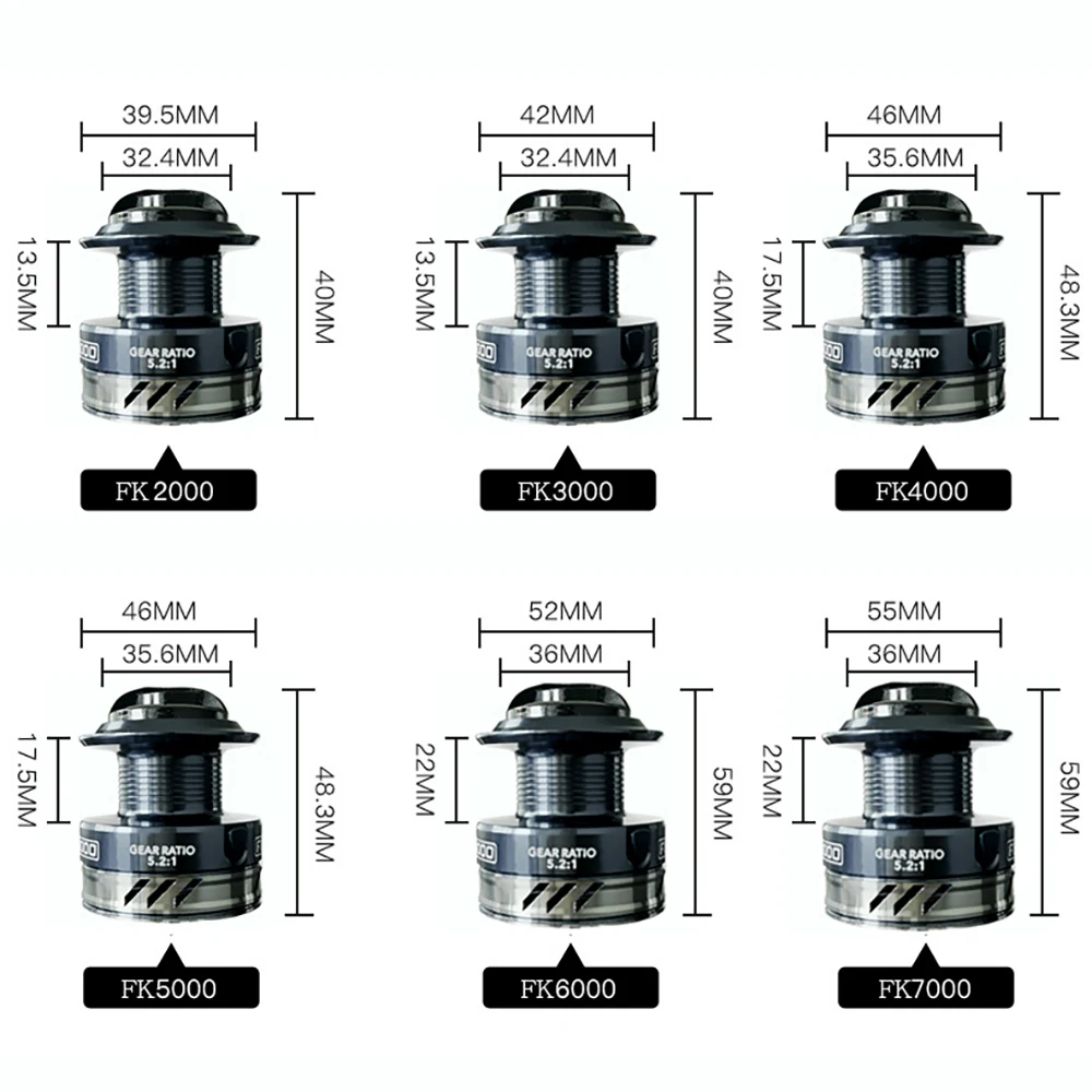 Durable Fishing Reel Metal Spool Spinning Wheel 12kg Max Drag Left/Right Interchangable Hand 2000/3000/4000/5000/6000/7000 4