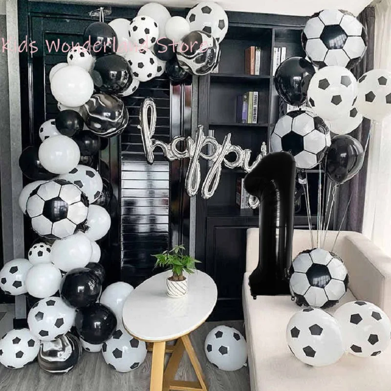 

Soccer Balloons Arch Garland Kit Birthday Party Supplies Soccer Foil Latex Balloon for Football Boy Baby Shower Party Decoration