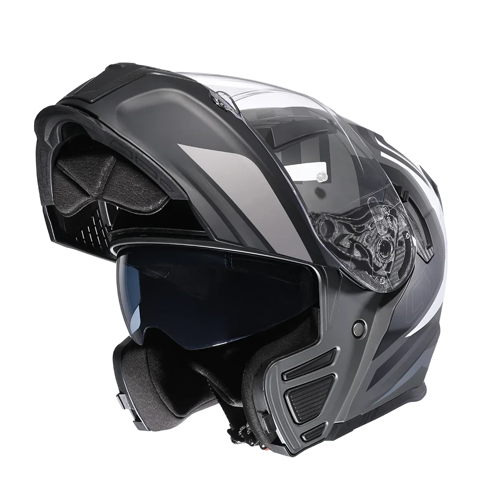 thumbnail image 1 of Cascos integrales de carreras Cyril, casco de motocicleta con doble visera, casco abatible para motocicleta, accesorios para cascos de moto deportivos, 1 of 5
