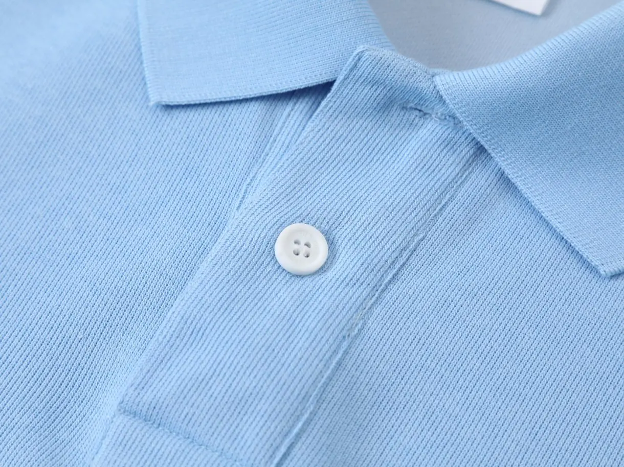 350 g/m2 Herren-Poloshirt aus schwerer Baumwolle, europäisches, lässiges Pendel-T-Shirt mit lockerer Passform, Herbst-Umlegekragen, lange Ärmel, Büro-Top, Unisex – Detail 5