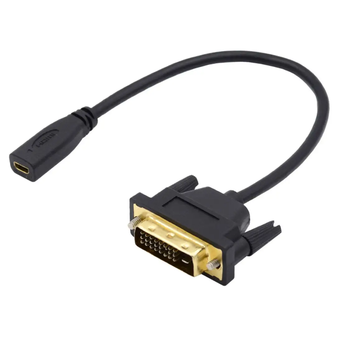 

Chenyang Micro HDTV to DVI Cable Mini HDTV 1.4 Female to DVI 24+1 Male Adapter Cable for Computer HDTV Graphics Card UHD