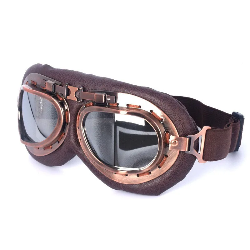 Motorcycle Goggles for Harley Pilot Steampunk ATV Bike Copper Helmet motorcycle goggles