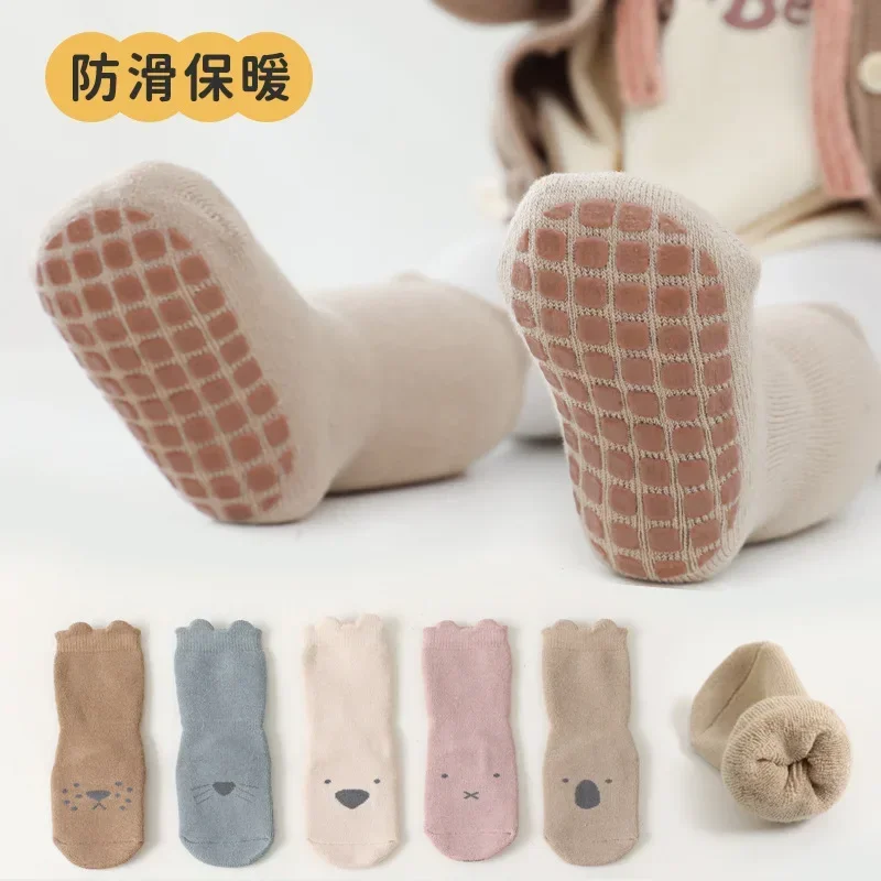 

Autumn and Winter Wool Circle Thickened Baby Floor Socks Children's Baby Floor Socks Non-slip Mid-tube Toddler Socks