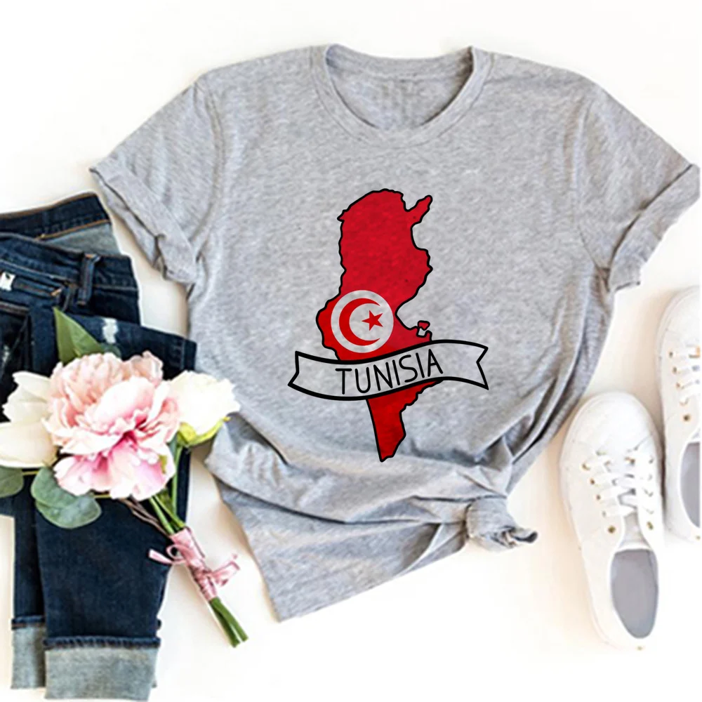 

Tunisia t shirt women anime harajuku Tee female manga clothes