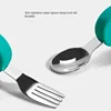 Baby Gadgets Tableware Set Children Utensil Stainless Steel Toddler Dinnerware Cutlery Cartoon Infant Food Feeding Spoon Fork 4