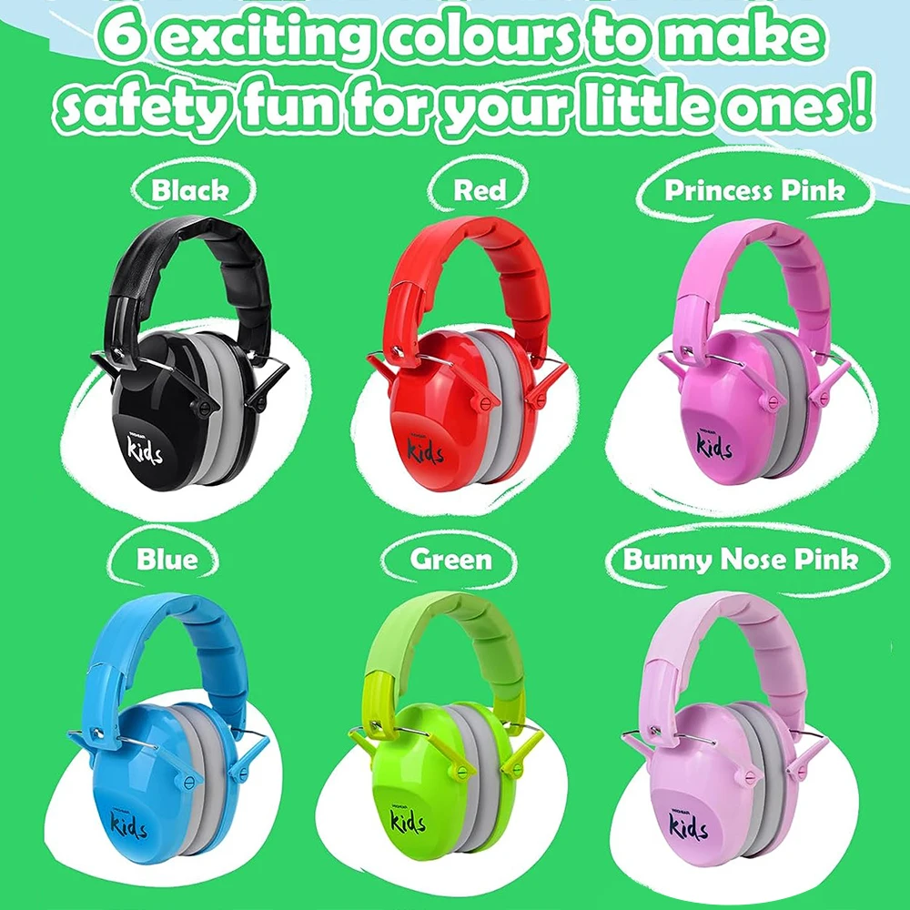 ZOHAN Kids Hearing Protection Earmuffs Baby Ear Defenders Noise Reduction Earmuff For Autism Children Toddlers Reading Sleeping