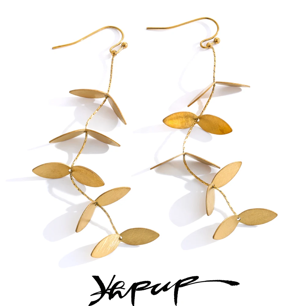 Yhpup Retro Earrings Stainless Steel Prevent Allergy Jewelry
