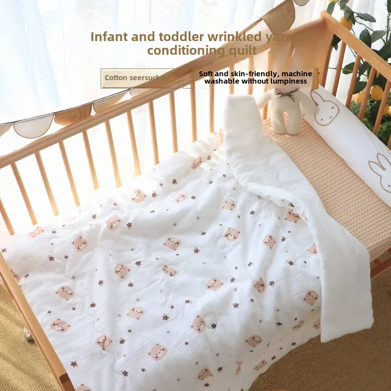 Pure Cotton Baby Blanket Spring Autumn Style for Newborn Babies 0-6 Months Old Children Four Season Air Conditioner Blanket