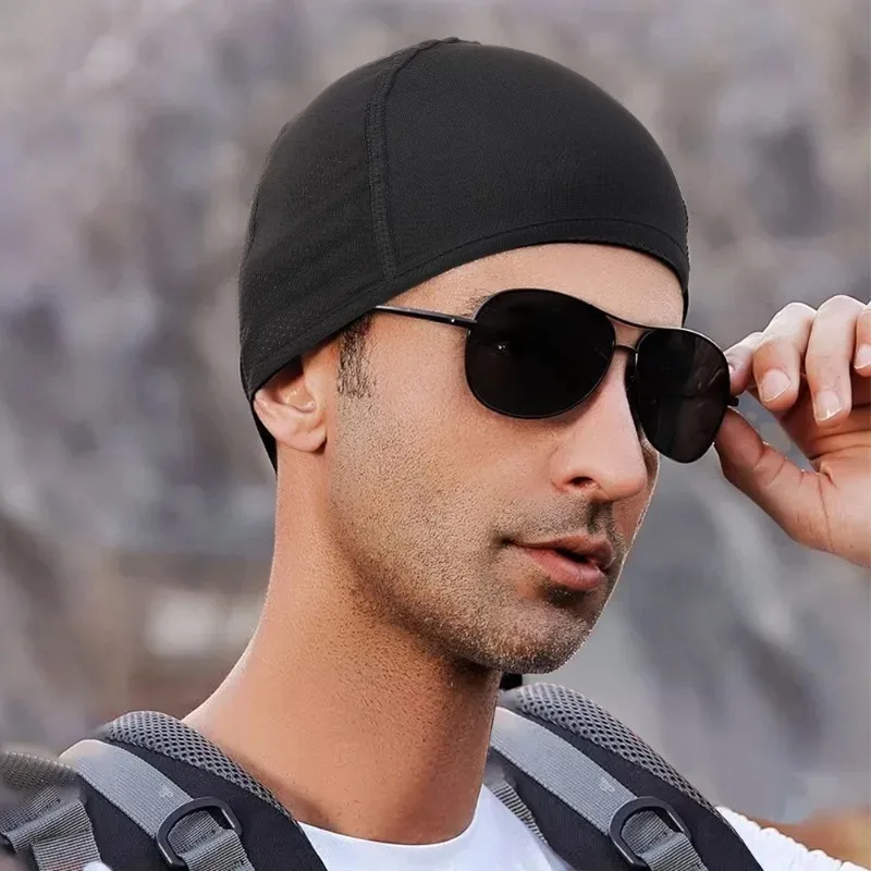 Motorcycle Riding Helmet Lining Hat Cooling Breathable Sweat Wicking Cycling Running Cap Helmet Liner Under Helmets Sports Hat