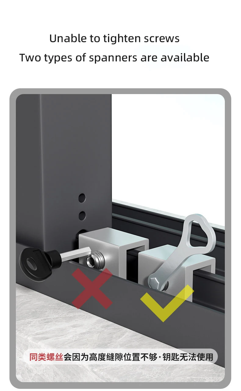 Description Picture 5 of item2pcs Child Safety Window Lock with Positioning Buckle for Sliding Glass Windows Security Bars for Added Protection and Security
