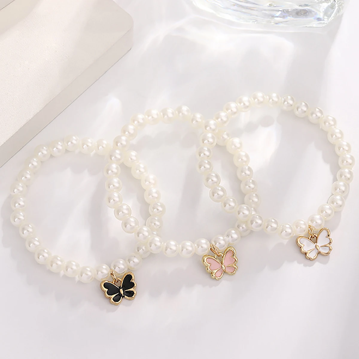 Butterfly pendant necklace detail