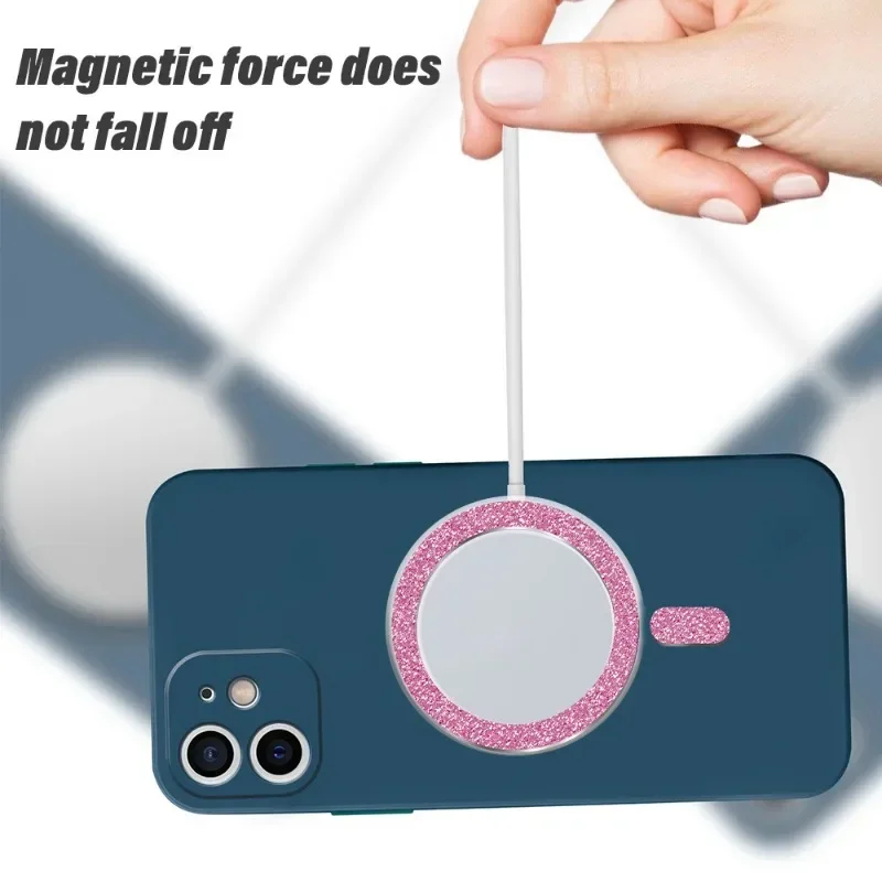 Magnetic Circle Strong Wireless Charging Magnet Sticker Ring for MagSafe Plate Sheet Universal Car Holder for IPhone15 Pro Max