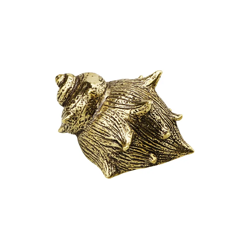 

Античные латунные статуэтки морских животных ракушек, миниатюрные домашние настольные украшения, декоративные аксессуары, пресс-папье для чая и домашних животных