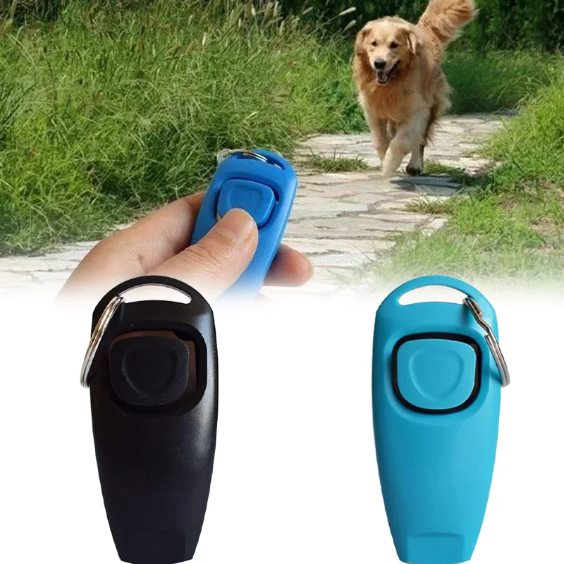 Dog Training Clicker and Whistle 2in1 Combo, Multi Color Portable Training Tool, Easy Use Clicker Whistle for Obedience Commands