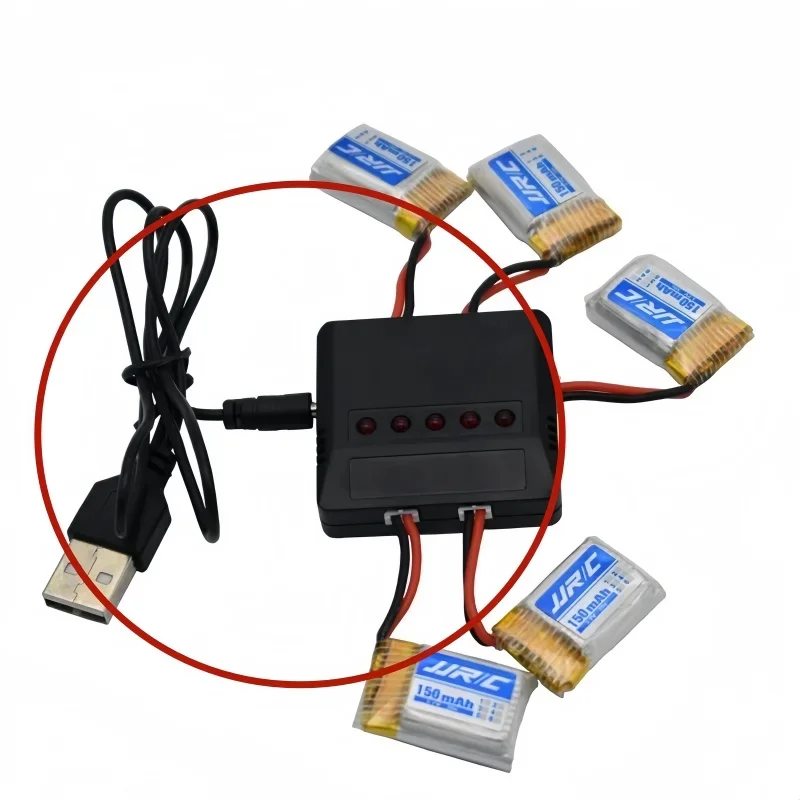 Chargeur LiPo 5 en 1 PH2.0 pour Drone RC 1S 3.7V - Charge Rapide Parallèle