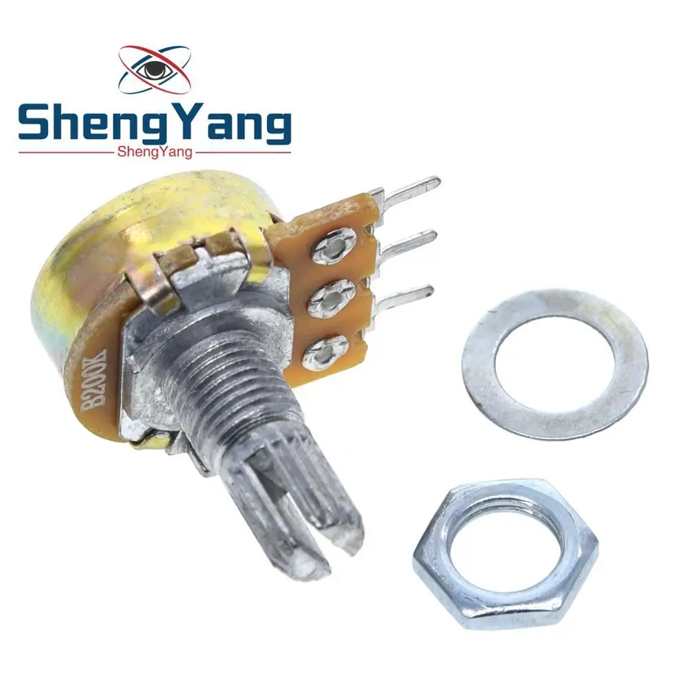 Multiturn Linear Rotary Trimmer Potentiometer Kit 5PCS stereo/pa/sealing potentiometer WH148 B1k B2k B5k B10k B20k B50k B100k B250k B500k B1M 15mm 3pins