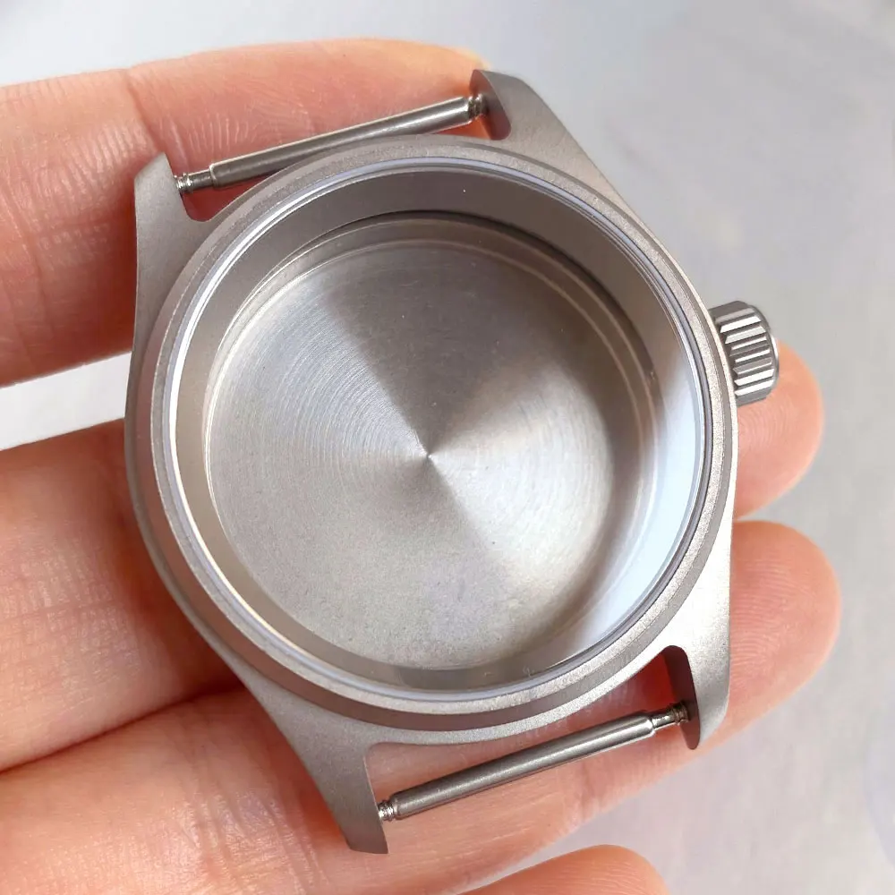 Pilot Titanium/Stainless Steel Watch Case with Sapphire Glass and Luminous Sunburst Dial, 36mm, 20ATM