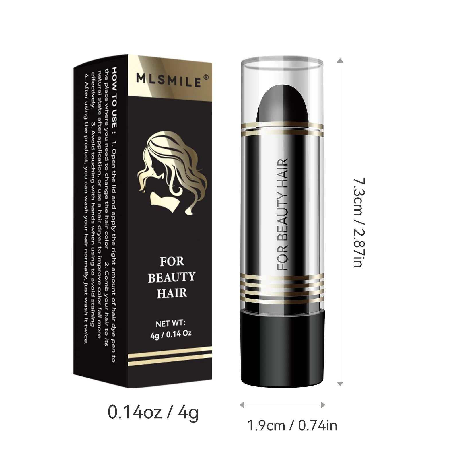 Hair Color Stick Long Lasting Fast Staining Washable High Saturation Cover Gray Hair Lipstick Shape Disposable Dye Pen hair dye stick hair color dye