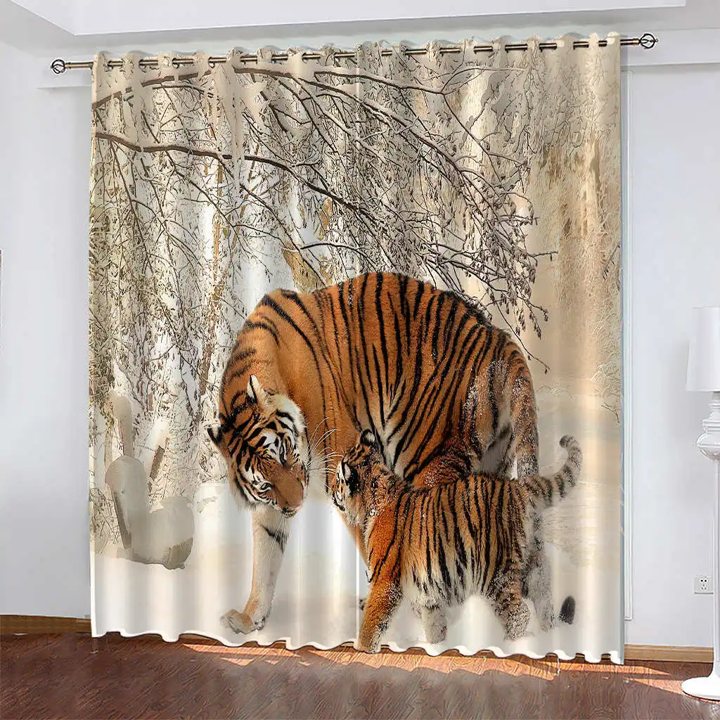 

Winter Landscape Curtains Living Room Blackout Curtains Bedroom Study Decoration Cortinas Para Dormitorio Curtain Living