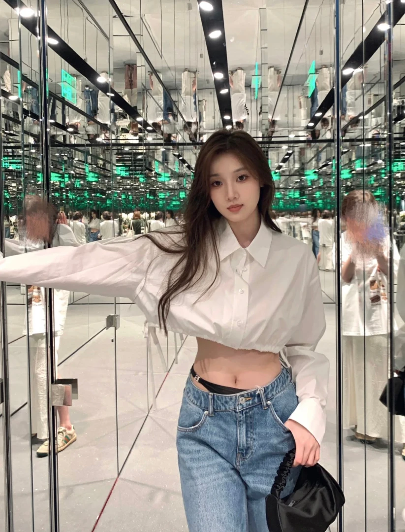 148782 여성용 드로스트링 긴팔 셔츠, 클래식 트렌디 럭셔리 디자인, 핫스위트, A2, 신상 패션