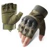 Outdoor Tactical Army Fingerless Gloves Hard Knuckle Paintball Airsoft Hunting Combat Riding Hiking Military Half Finger Gloves 2