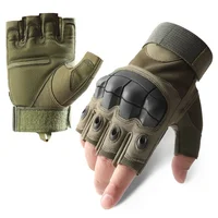 Outdoor Tactical Army Fingerless Gloves Hard Knuckle Paintball Airsoft Hunting Combat Riding Hiking Military Half Finger Gloves 2