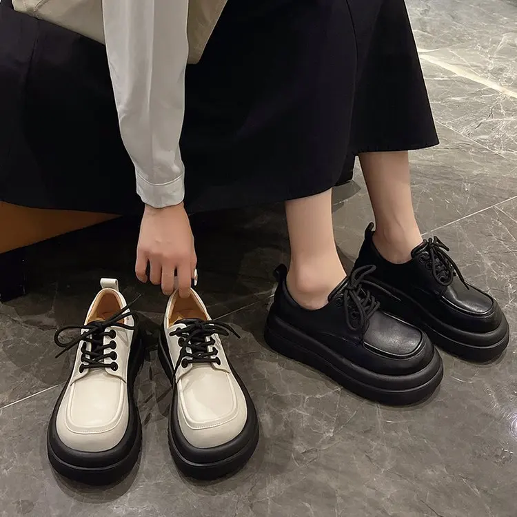 

Повседневная женская обувь, женская обувь, лоферы с мехом, сабо, платформа, круглый носок, оксфорды, платье, слипоны, криперы, новинка, из искусственной кожи