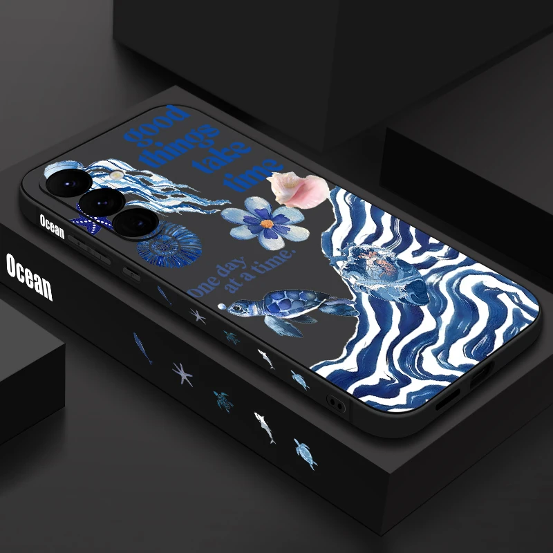 Seaside Scenery Wave Print Phone Case - Oceanic Design Cover
