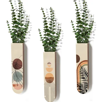 Boho Wooden Wall Planter Set 1