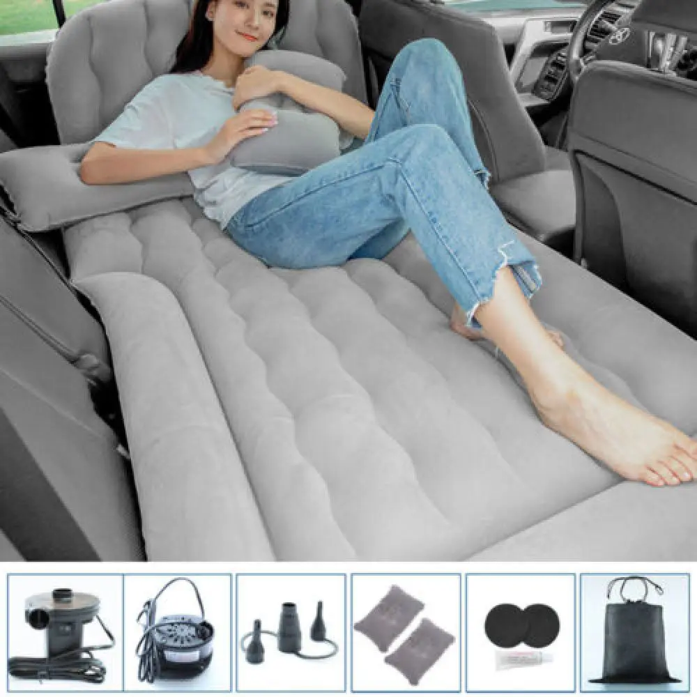 Portable SUV Air Mattress Cushion Inflatable Car Bed Mattress Car Camping Mattress with Storage Bag