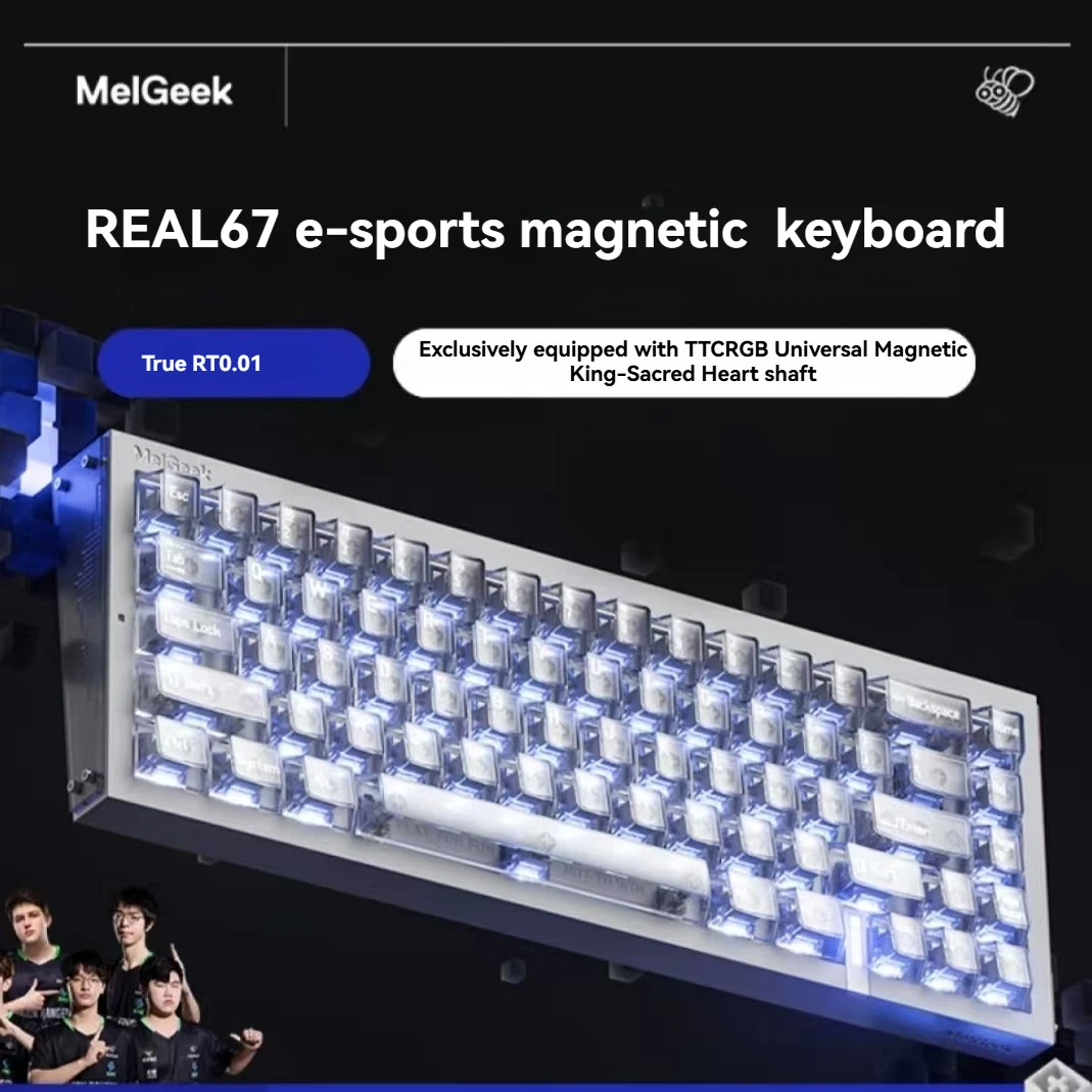 MelGeek REAL67 Magnetic Keyboard Wired Hot-Swap Custom GASKET RGB