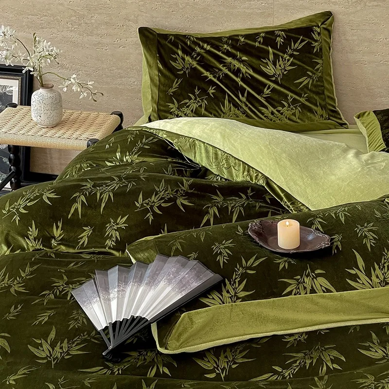 

bed linen,Luxury and luxurious thickened milk velvet four piece set, French winter ultra soft bed sheets, duvet covers, bedding.