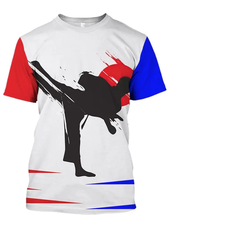 Summer New Fun Cool Taekwondo graphic t shirts Fashion Men Casual
