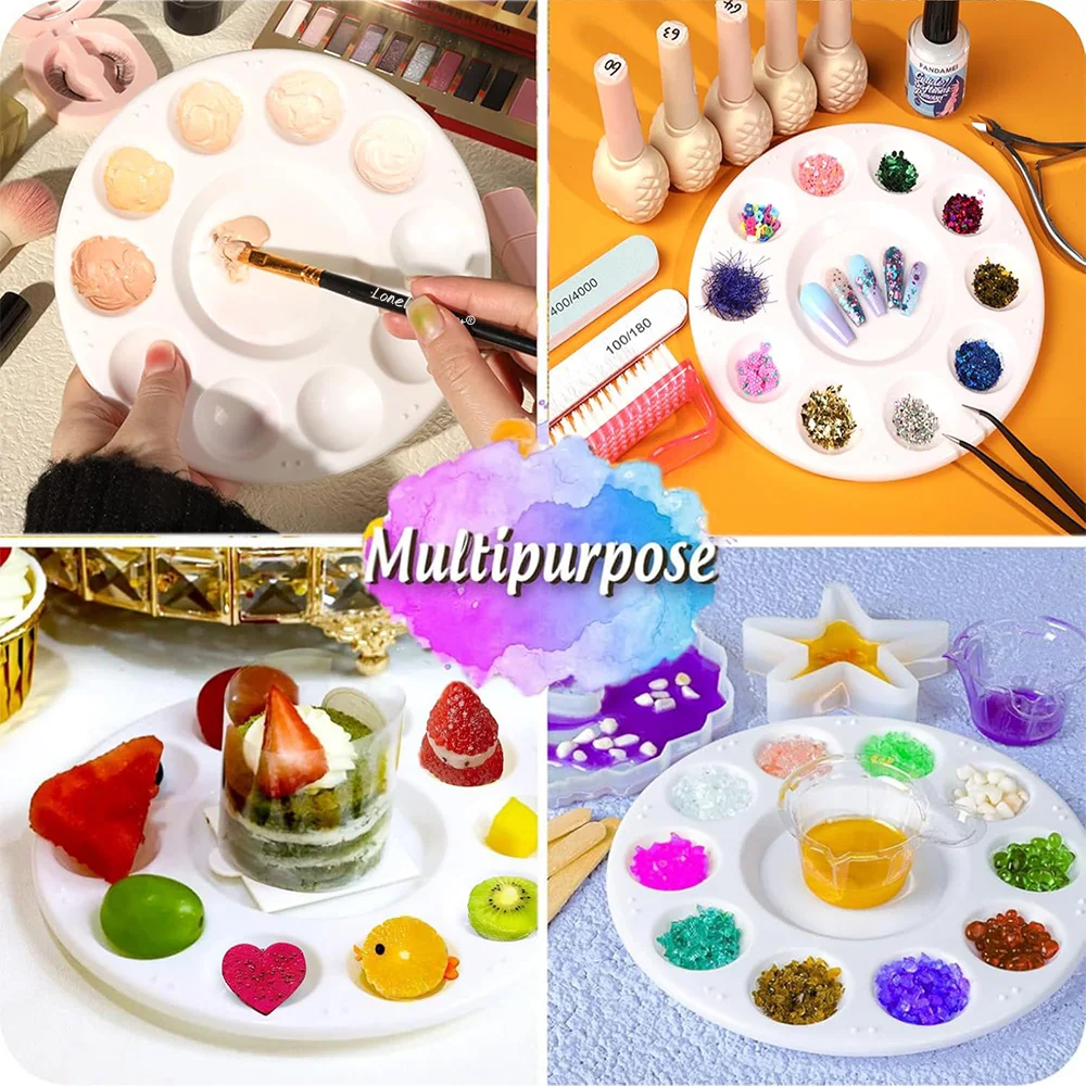 2/4/8/15/50 Pcs Paint Tray Palettes Plastic Paint Pallets for Students School Project or Art Class