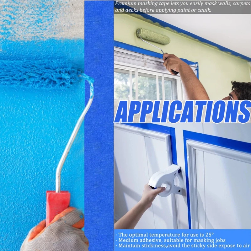 1 Roll Stickers/5 Rolls Stickers Easy Seam Masking Tape Sticker Machine Wide Applications Meisew Sticker Manual Cutting Tools