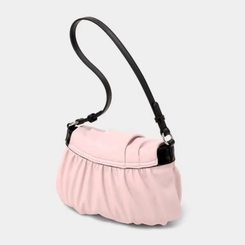 JIAERDI Sweet Cute Y2k Shoulder Bags Women Fairy Core Aesthetic Bow Leather Pink Handbag Purse Ladies Underarm Bag Aesthetics